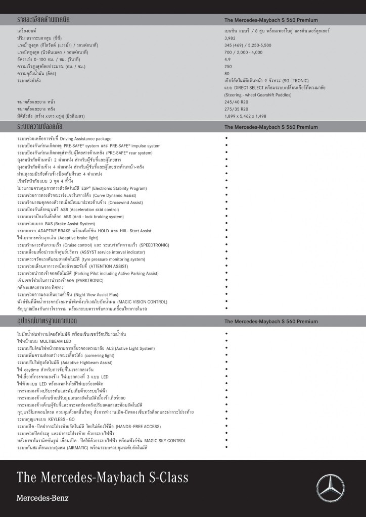 Maybach S-Class Spec sheet-page-001