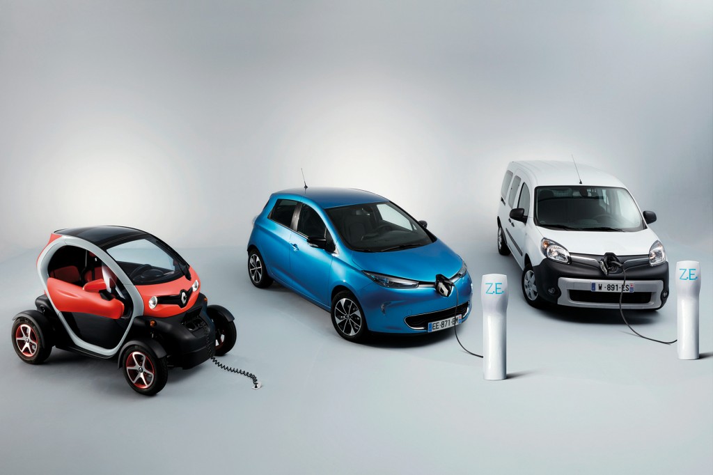 RENAULT Z.E. RANGE ELECTRIC VEHICLES IN STUDIO