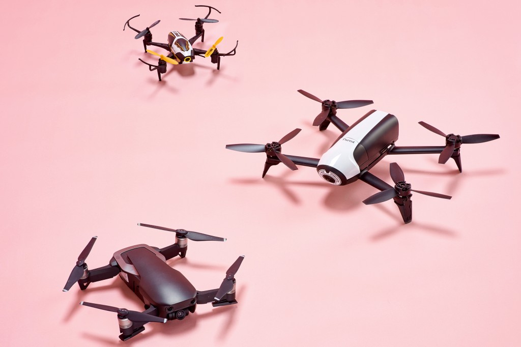 Mavic, Parrott and Revel drones