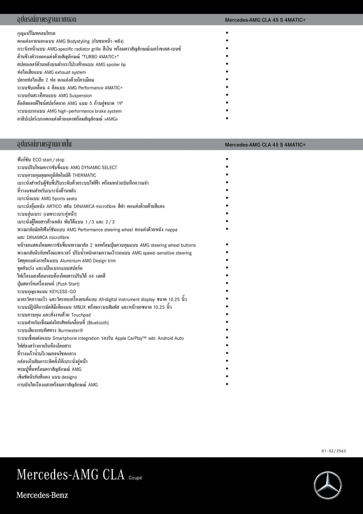 200221_AW_AMG CLA 45 S_Spec Sheet_EN_TH Final-page-002