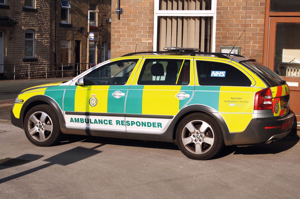 BT5C98 First Responder Ambulance Paramedic vehicle part of the UK emergency accident services