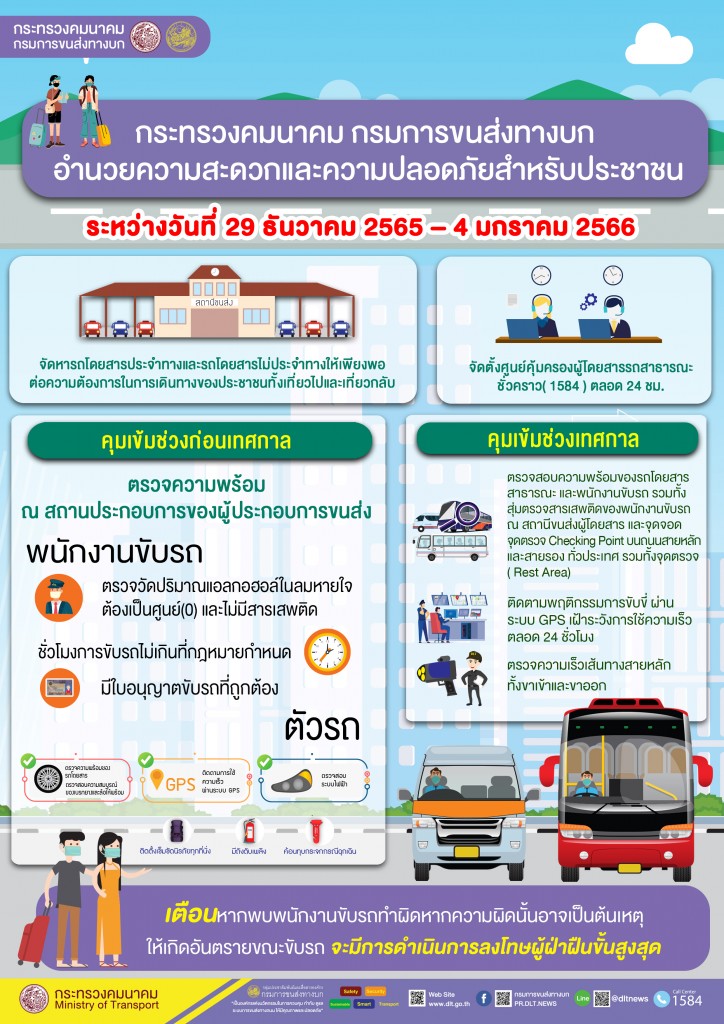 กระทรวงคมนาคม กรมการขนส่งทางบก อำนวยความสะดวกและความปลอดภัย (1)