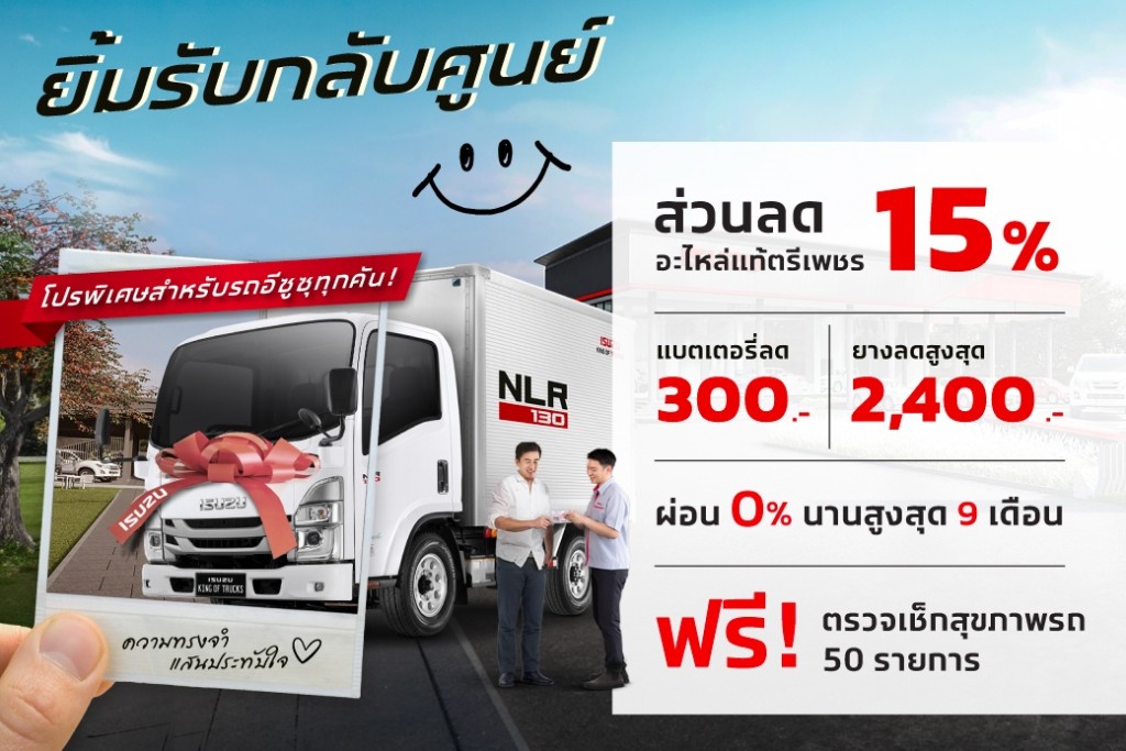 รูปรวมโปรโมชั่นแคมเพจ์นยิ้มรับกลับศูนย์ รถใหญ่