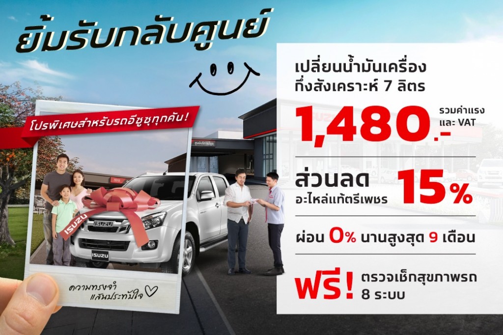 รูปรวมโปรโมชั่นแคมเพจ์นยิ้มรับกลับศูนย์ รถเล็ก